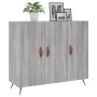 Credenza Grigio Sonoma 90x34x80 cm in Legno Multistrato