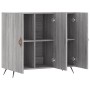 Credenza Grigio Sonoma 90x34x80 cm in Legno Multistrato