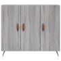 Credenza Grigio Sonoma 90x34x80 cm in Legno Multistrato