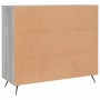 Credenza Grigio Sonoma 90x34x80 cm in Legno Multistrato