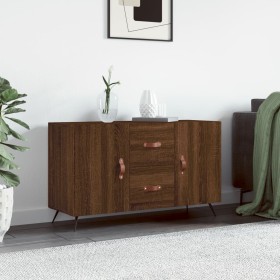 Credenza Rovere Marrone 100x36x60 cm in Legno Multistrato