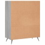 Libreria Grigio Sonoma 69,5x32,5x90 cm in Legno Multistrato