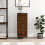 Credenza Rovere Marrone 34,5x34x90 cm in Legno Multistrato