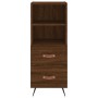 Credenza Rovere Marrone 34,5x34x90 cm in Legno Multistrato