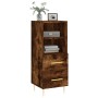 Credenza Rovere Fumo 34,5x34x90 cm in Legno Multistrato