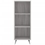 Scaffale Grigio Sonoma 34,5x32,5x90 cm Legno Multistrato