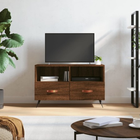 Mobile Porta TV Rovere Marrone 80x36x50 cm in Legno Multistrato