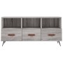 Mobile TV Grigio Sonoma 102x36x50 cm in Legno Multistrato