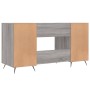 Scrivania Grigio Sonoma 140x50x75 cm in Legno Multistrato
