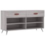 Panca Porta Scarpe Grigio Sonoma 102x35x55 cm Legno Multistrato