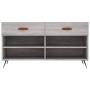 Panca Porta Scarpe Grigio Sonoma 102x35x55 cm Legno Multistrato