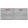 Mobile a Parete Grigio Sonoma 80x36,5x35cm in Legno Multistrato