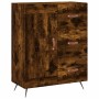 Credenza Rovere Fumo 69,5x34x90 cm in Legno Multistrato