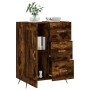 Credenza Rovere Fumo 69,5x34x90 cm in Legno Multistrato