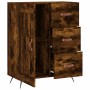 Credenza Rovere Fumo 69,5x34x90 cm in Legno Multistrato