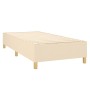 Letto a Molle con Materasso e LED Crema 100x200cm in Tessuto