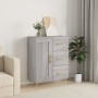 Credenza Grigio Sonoma 69,5x34x90 cm in Legno Multistrato