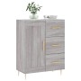 Credenza Grigio Sonoma 69,5x34x90 cm in Legno Multistrato