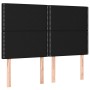 Letto a Molle con Materasso e LED Nero 140x200 cm in Tessuto