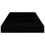 Scaffale a Parete Nero Lucido 50x23x3,8 cm in MDF