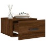 Comodino a Muro Rovere Marrone 35x35x20 cm
