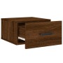 Comodino a Muro Rovere Marrone 35x35x20 cm