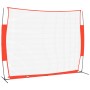 Rete Baseball Rossa e Nera 369x107x271 cm Acciaio e Poliestere