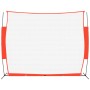 Rete Baseball Rossa e Nera 369x107x271 cm Acciaio e Poliestere