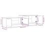 Mobile Porta TV Grigio Cemento 158,5x36x45 cm Legno Multistrato