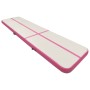 Tappetino Ginnastica Gonfiabile con Pompa 600x100x15cm PVC Rosa