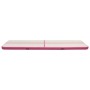 Tappetino Ginnastica Gonfiabile con Pompa 600x100x15cm PVC Rosa