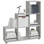 Libreria a Scala Grigio Cemento 107 cm in Legno Multistrato