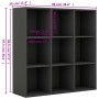 Libreria Grigia 98x29x97,5 cm in Legno Multistrato