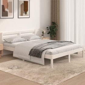 Giroletto in Legno Massello di Pino 140x190 cm Bianco