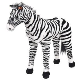 Zebra in Peluche in Piedi Nera e Bianca XXL