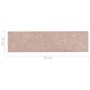 Tappeti Adesivi Rettangolari Scale 15 pz 76x20cm Marrone Chiaro