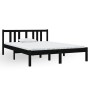 Giroletto Nero in Legno Massello 135x190 cm Double