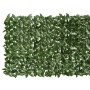 Paravento da Balcone con Foglie Verde Scuro 400x100 cm