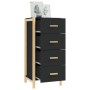 Credenza Nera 42x38x90 cm in Legno Multistrato