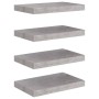 Scaffali a Parete 4 pz Grigio Cemento 40x23x3,8 cm in MDF