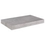 Scaffali a Parete 4 pz Grigio Cemento 40x23x3,8 cm in MDF