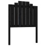 Testiera per Letto Nera 81x4x110 cm in Legno Massello di Pino
