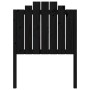 Testiera per Letto Nera 81x4x110 cm in Legno Massello di Pino