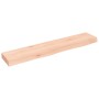 Ripiano a Parete 100x20x6 cm Legno Massello Rovere Non Trattato