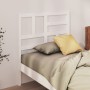 Testiera per Letto Bianca 81x4x104 cm in Legno Massello di Pino