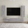 Mobile Porta TV a Parete Grigio Sonoma 30,5x30x110 cm