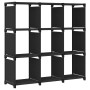 Mobile per 9 Scatole a Cubo Nero 103x30x107,5 cm in Tessuto