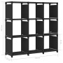 Mobile per 9 Scatole a Cubo Nero 103x30x107,5 cm in Tessuto