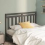 Testiera per Letto Grigia 141x4x100cm in Legno Massello di Pino