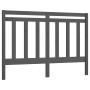 Testiera per Letto Grigia 141x4x100cm in Legno Massello di Pino
